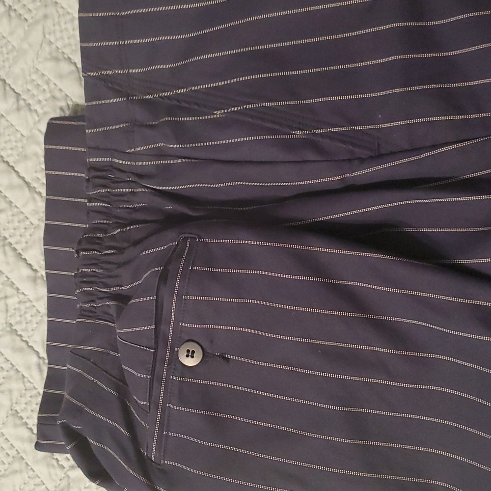 Navy blue pinstripe pants - Picture 4 of 5